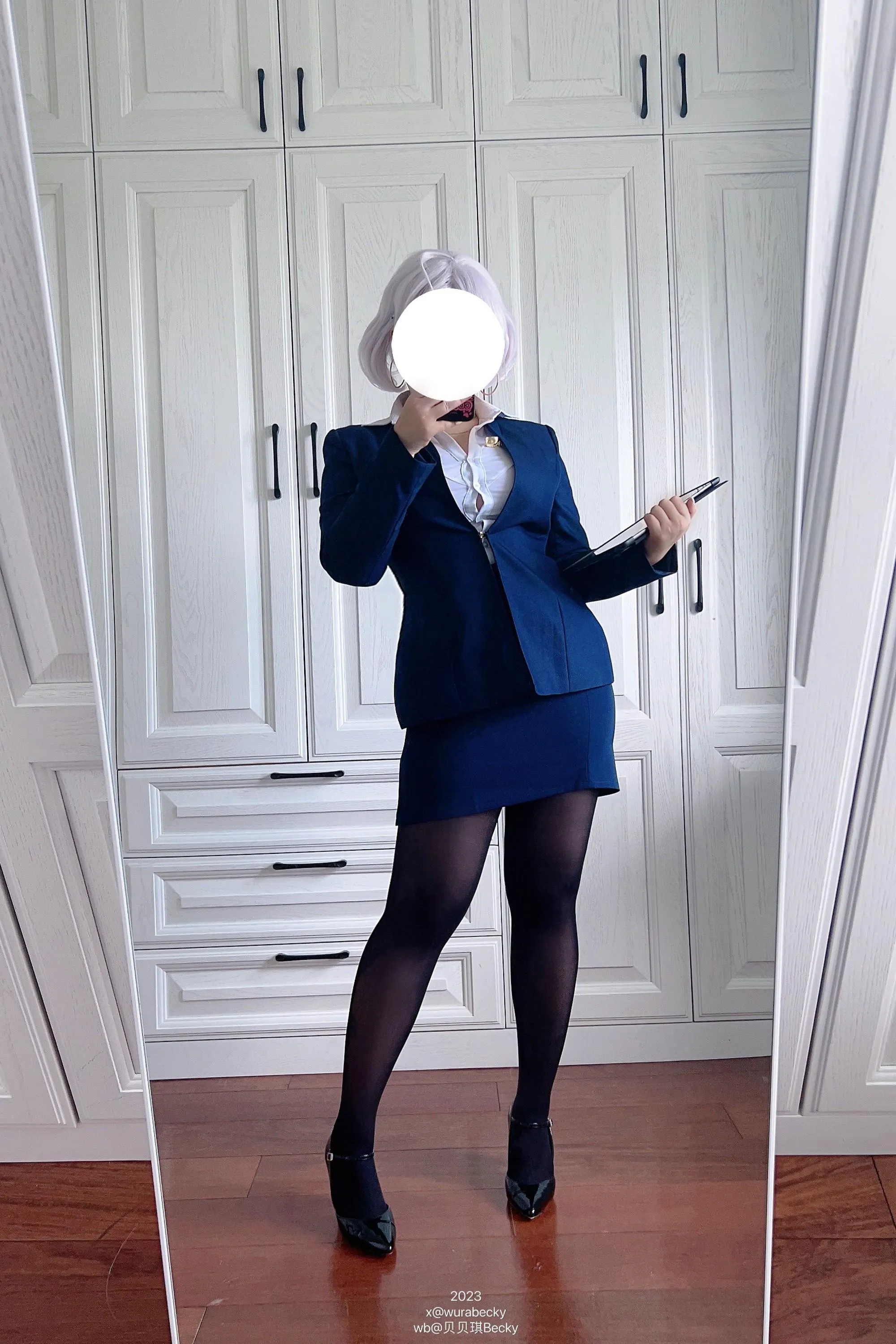 贝贝琪Becky – NO.024 水星的魔女 塞西莉亚-塞西莉亚 OL [20P]插图6